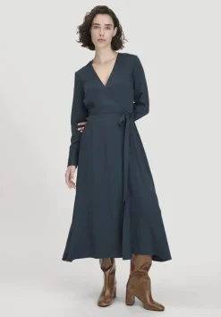 hessnatur Wickelkleid Knöchellang Regular aus reiner LENZING™ ECOVERO™ Viskose von|Damen Kleider & Röcke