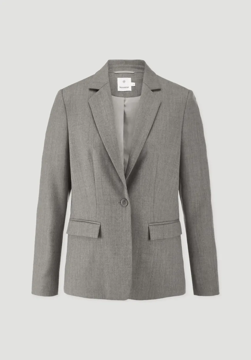 hessnatur Wollblazer Regular aus reiner Bio-Merinowolle von|Damen Blazer