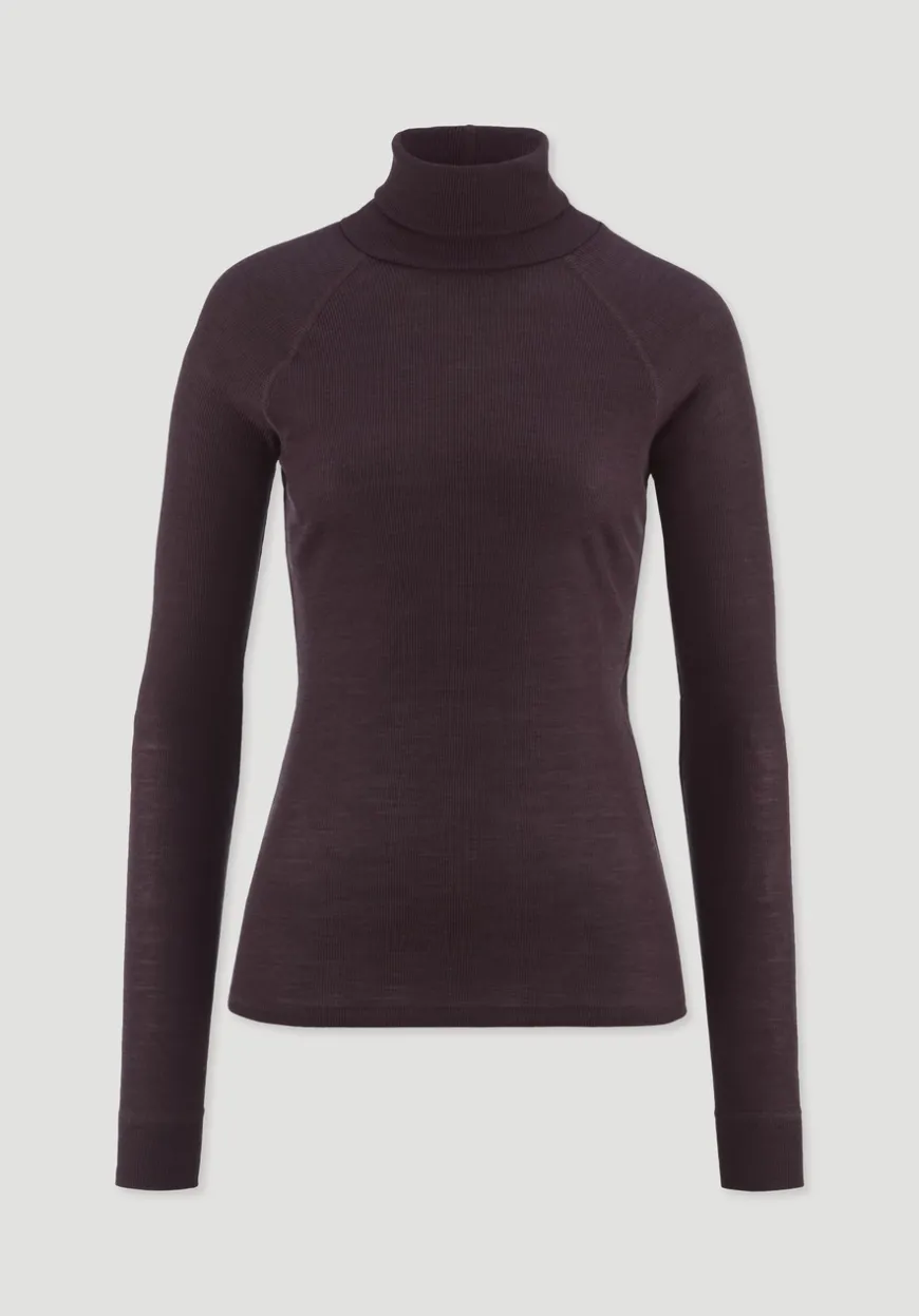 hessnatur Wolle-Mix Longlseeve Fitted aus Bio-Merinowolle und TENCEL™ Lyocell von|Damen Shirts & Tops