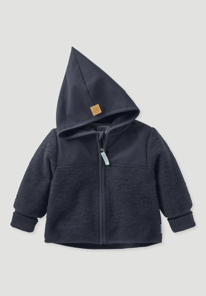 hessnatur Wollfleece Jacke aus Bio-Merinowolle mit Softshell von| Fleece|Jacken