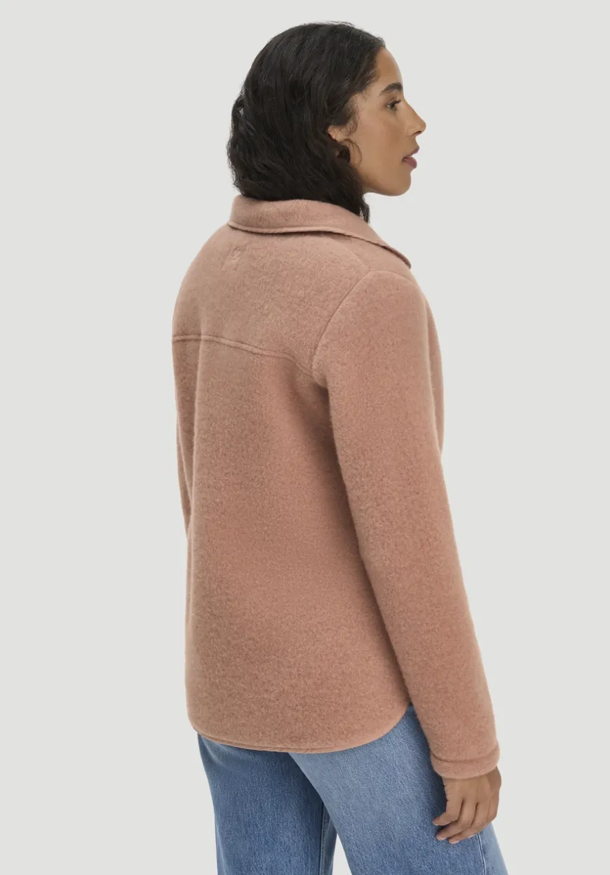 hessnatur Wollfleece Jacke Regular aus Bio-Merinowolle und Bio-Baumwolle von|Damen Jacken & Mäntel|Fleece