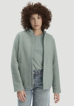 hessnatur Wollfleece Jacke Regular aus reiner Bio-Merinowolle von|Damen Jacken & Mäntel|Fleece