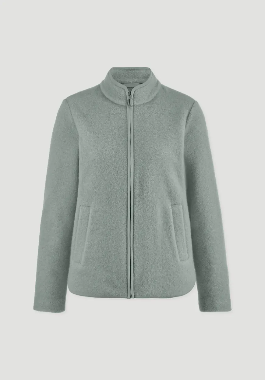 hessnatur Wollfleece Jacke Regular aus reiner Bio-Merinowolle von|Damen Jacken & Mäntel|Fleece