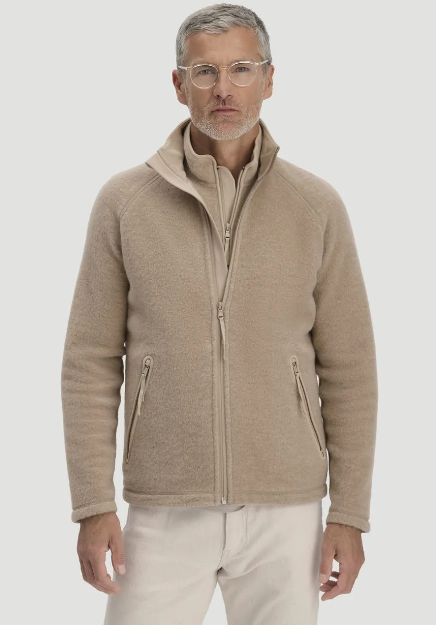 hessnatur Wollfleece Jacke Regular aus reiner Bio-Merinowolle von|Herren Jacken & Mäntel|Fleece
