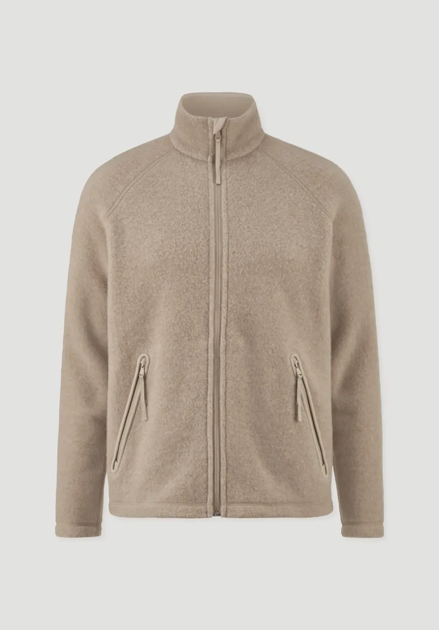 hessnatur Wollfleece Jacke Regular aus reiner Bio-Merinowolle von|Herren Jacken & Mäntel|Fleece