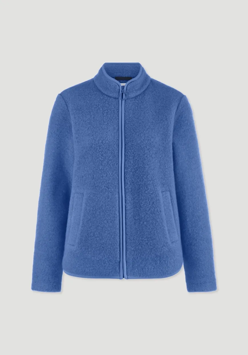 hessnatur Wollfleece Jacke Regular aus reiner Bio-Merinowolle von|Damen Jacken & Mäntel|Fleece