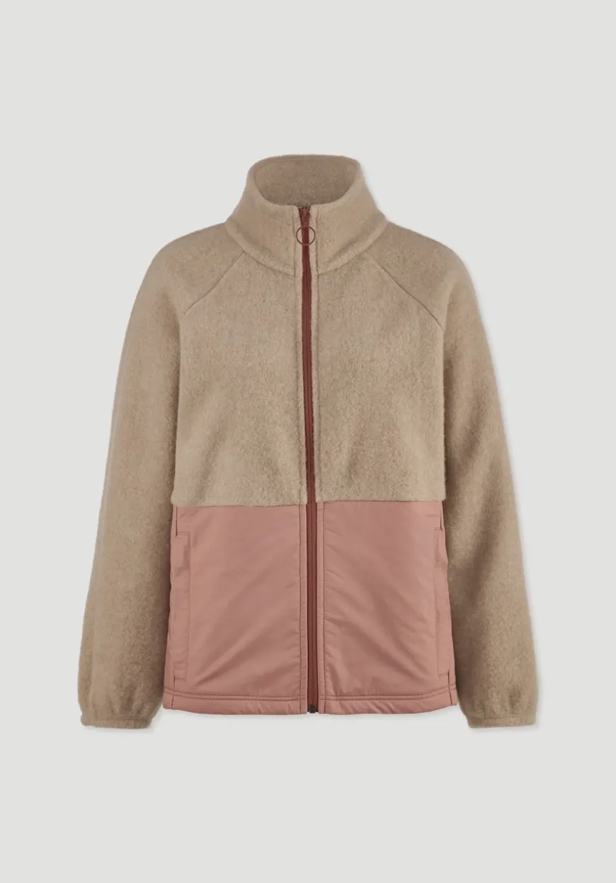 hessnatur Wollfleece Jacke Relaxed aus Bio-Merinowolle mit Bio-Baumwolle von|Damen Jacken & Mäntel|Fleece