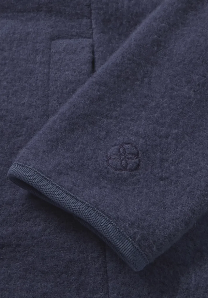 hessnatur Wollfleece Kapuzen-Jacke Regular aus Bio-Merinowolle und Bio-Baumwolle von|Damen Jacken & Mäntel|Fleece