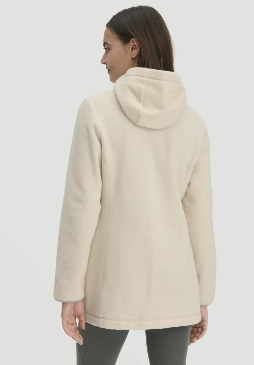 hessnatur Wollfleece Kapuzen-Jacke Regular aus Bio-Merinowolle und Bio-Baumwolle von|Damen Jacken & Mäntel|Fleece