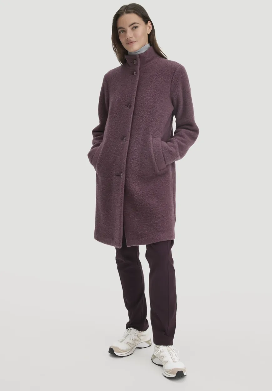 hessnatur Wollfleece Mantel Regular aus reiner Bio-Merinowolle von|Damen Jacken & Mäntel|Fleece