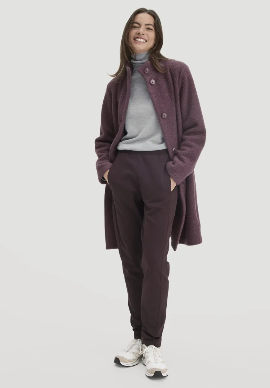 hessnatur Wollfleece Mantel Regular aus reiner Bio-Merinowolle von|Damen Jacken & Mäntel|Fleece