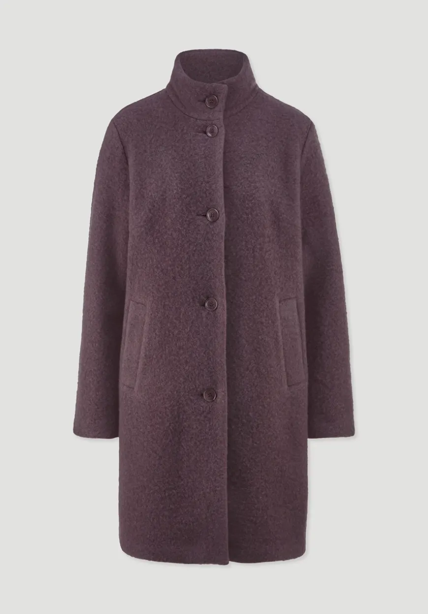 hessnatur Wollfleece Mantel Regular aus reiner Bio-Merinowolle von|Damen Jacken & Mäntel|Fleece