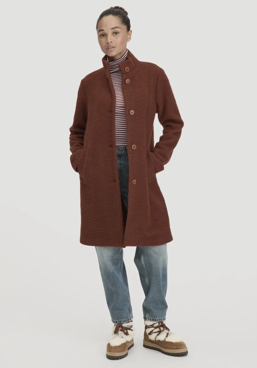 hessnatur Wollfleece Mantel Regular aus reiner Bio-Merinowolle von|Damen Jacken & Mäntel|Fleece