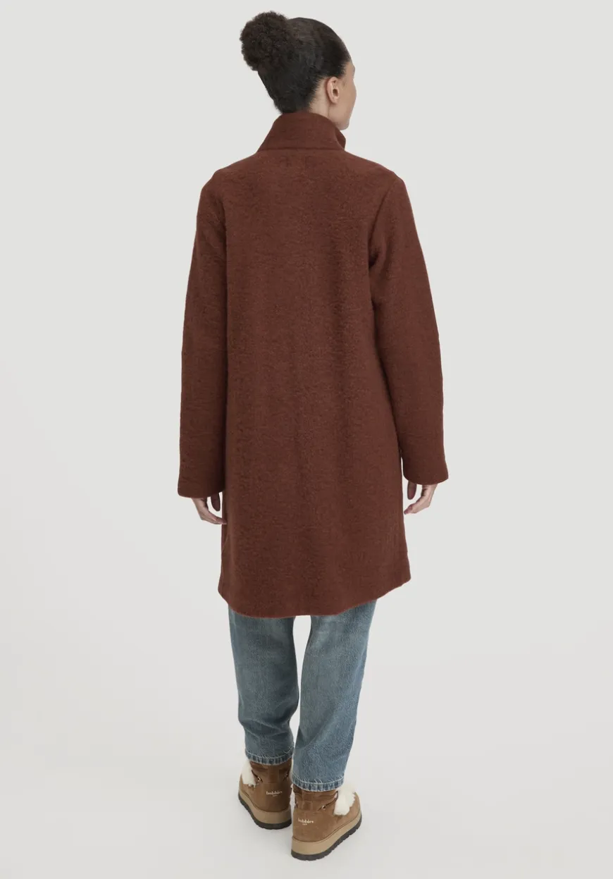 hessnatur Wollfleece Mantel Regular aus reiner Bio-Merinowolle von|Damen Jacken & Mäntel|Fleece