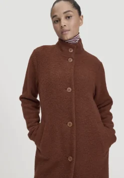 hessnatur Wollfleece Mantel Regular aus reiner Bio-Merinowolle von|Damen Jacken & Mäntel|Fleece