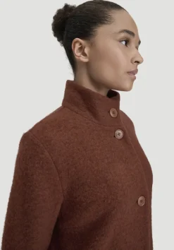 hessnatur Wollfleece Mantel Regular aus reiner Bio-Merinowolle von|Damen Jacken & Mäntel|Fleece