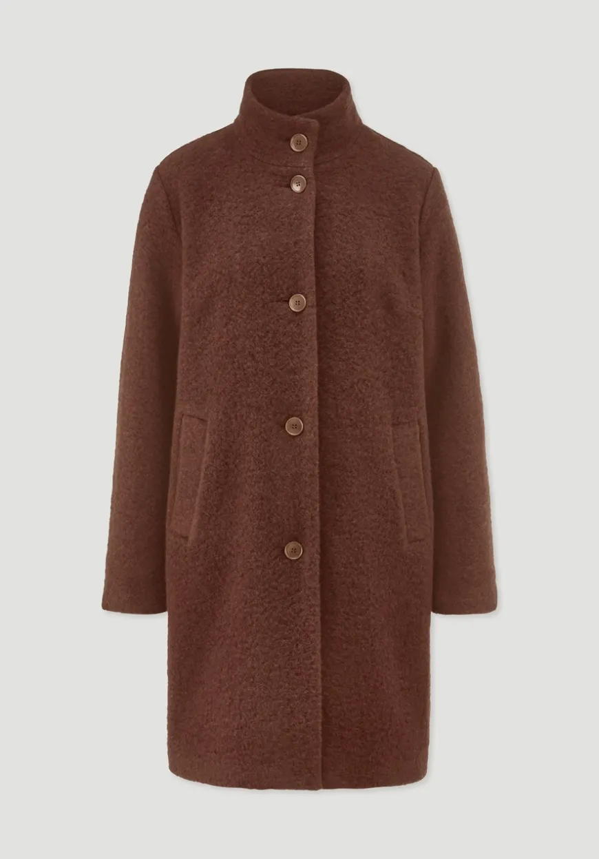 hessnatur Wollfleece Mantel Regular aus reiner Bio-Merinowolle von|Damen Jacken & Mäntel|Fleece