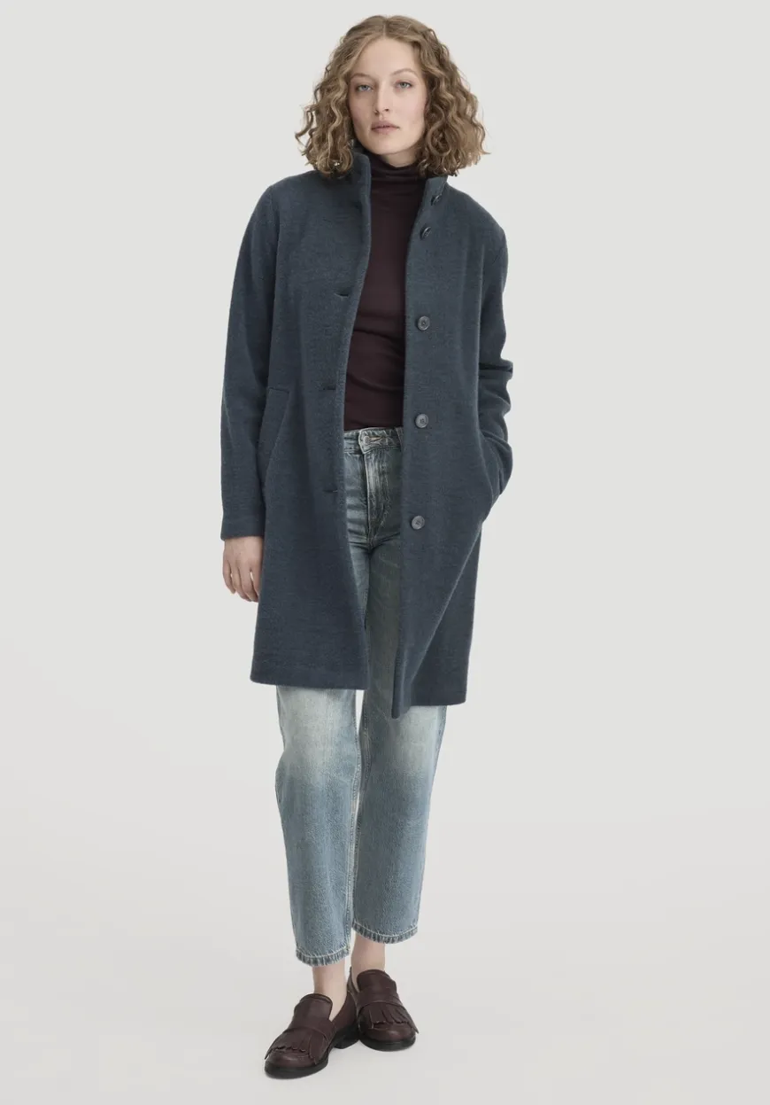 hessnatur Wollfleece Mantel Regular aus reiner Bio-Merinowolle von|Damen Jacken & Mäntel|Fleece