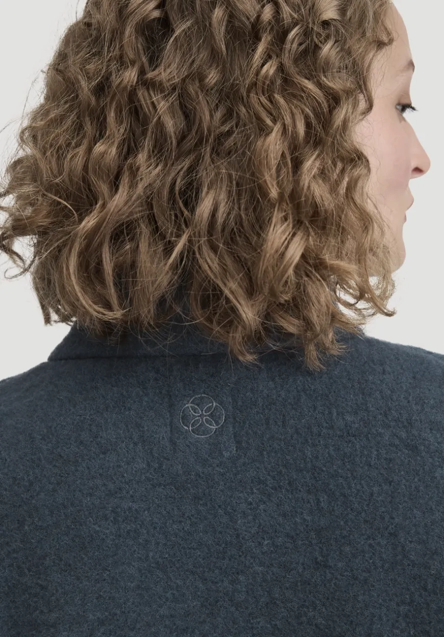 hessnatur Wollfleece Mantel Regular aus reiner Bio-Merinowolle von|Damen Jacken & Mäntel|Fleece