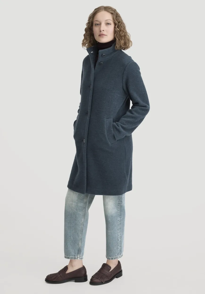 hessnatur Wollfleece Mantel Regular aus reiner Bio-Merinowolle von|Damen Jacken & Mäntel|Fleece