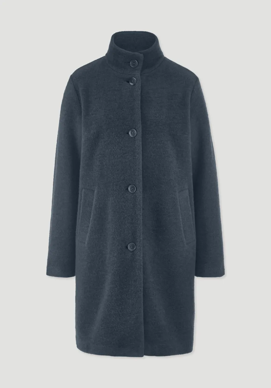 hessnatur Wollfleece Mantel Regular aus reiner Bio-Merinowolle von|Damen Jacken & Mäntel|Fleece