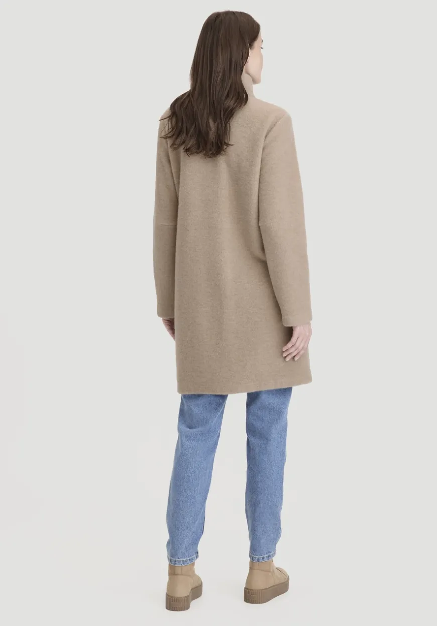 hessnatur Wollfleece Mantel Regular aus reiner Bio-Merinowolle von|Damen Jacken & Mäntel|Fleece