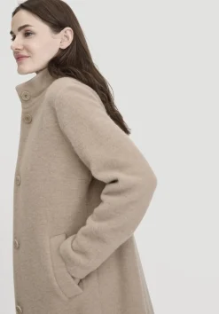 hessnatur Wollfleece Mantel Regular aus reiner Bio-Merinowolle von|Damen Jacken & Mäntel|Fleece