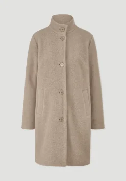hessnatur Wollfleece Mantel Regular aus reiner Bio-Merinowolle von|Damen Jacken & Mäntel|Fleece