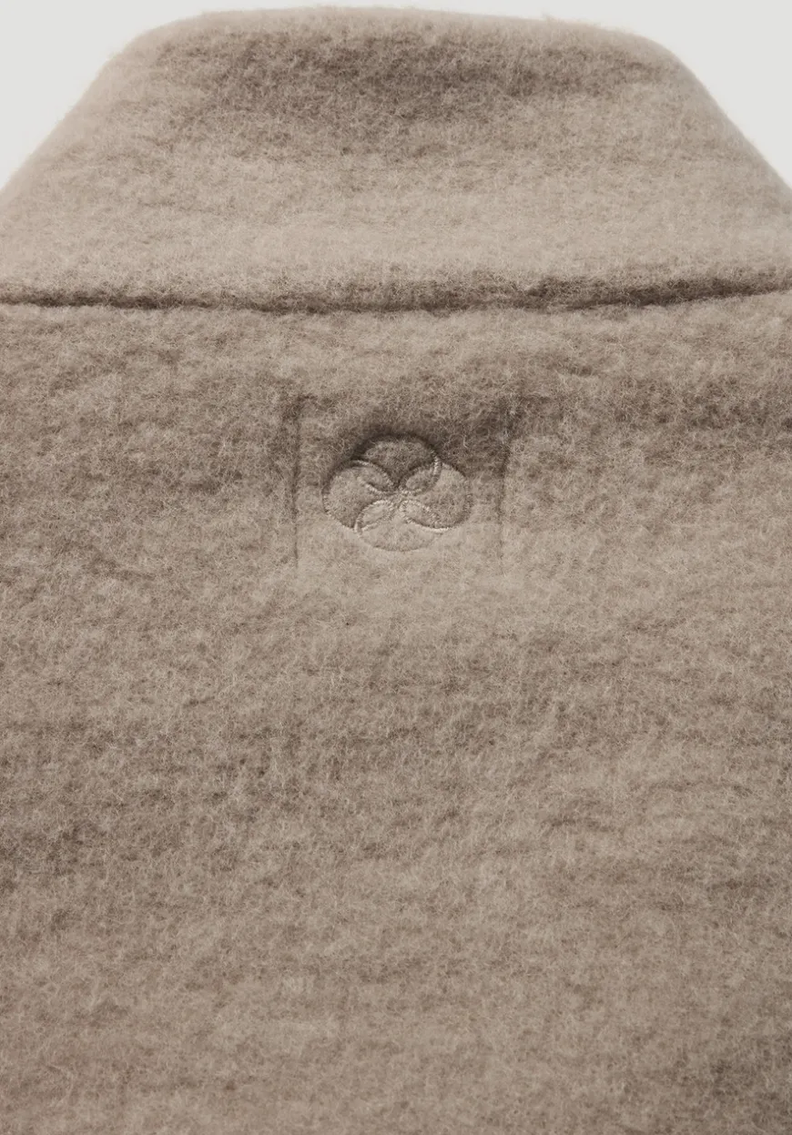 hessnatur Wollfleece Mantel Regular aus reiner Bio-Merinowolle von|Damen Jacken & Mäntel|Fleece