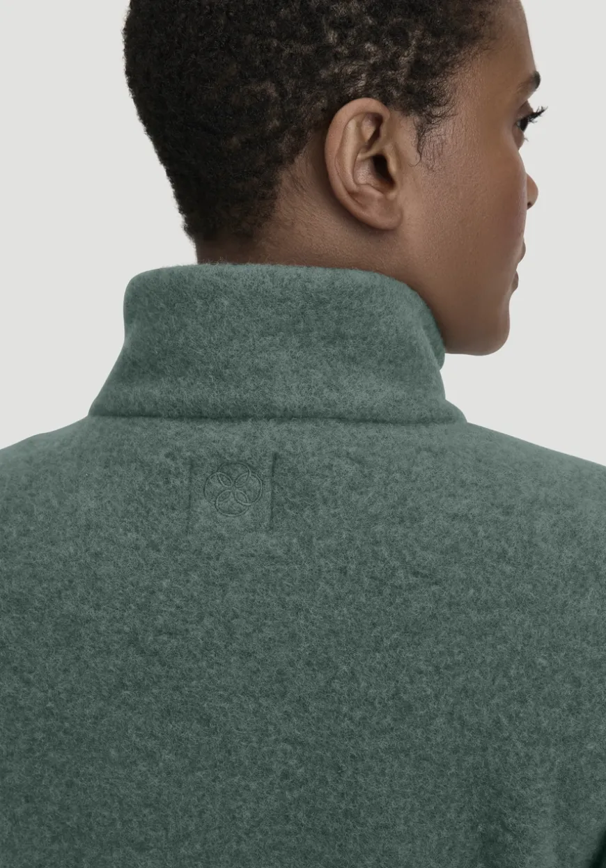 hessnatur Wollfleece Mantel Regular aus reiner Bio-Merinowolle von|Damen Jacken & Mäntel|Fleece