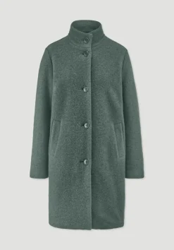 hessnatur Wollfleece Mantel Regular aus reiner Bio-Merinowolle von|Damen Jacken & Mäntel|Fleece