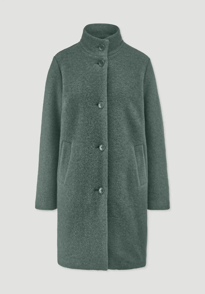 hessnatur Wollfleece Mantel Regular aus reiner Bio-Merinowolle von|Damen Jacken & Mäntel|Fleece