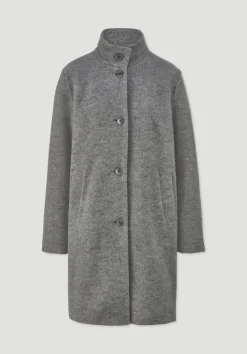 hessnatur Wollfleece Mantel Regular aus reiner Bio-Merinowolle von|Damen Jacken & Mäntel|Fleece