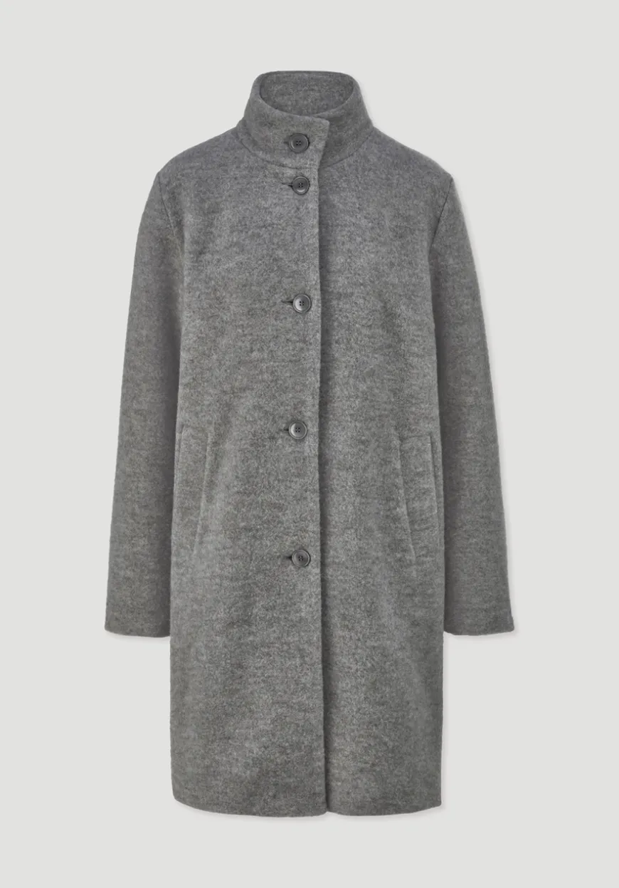 hessnatur Wollfleece Mantel Regular aus reiner Bio-Merinowolle von|Damen Jacken & Mäntel|Fleece