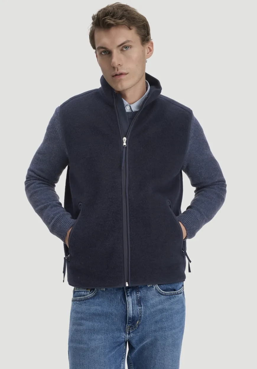 hessnatur Wollfleece Weste Regular aus reiner Bio-Merinowolle von|Herren Jacken & Mäntel|Fleece