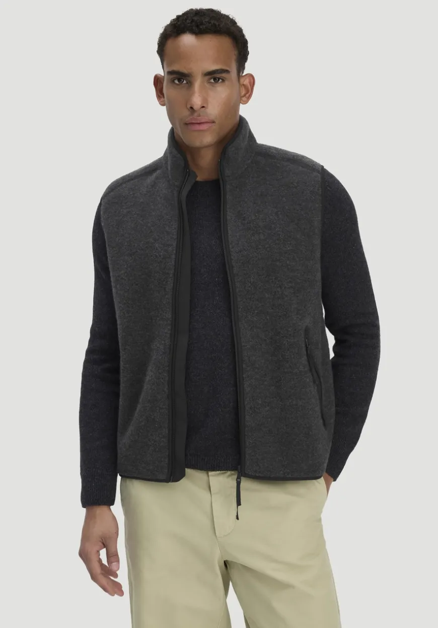 hessnatur Wollfleece Weste Regular aus reiner Bio-Merinowolle von|Herren Jacken & Mäntel|Fleece