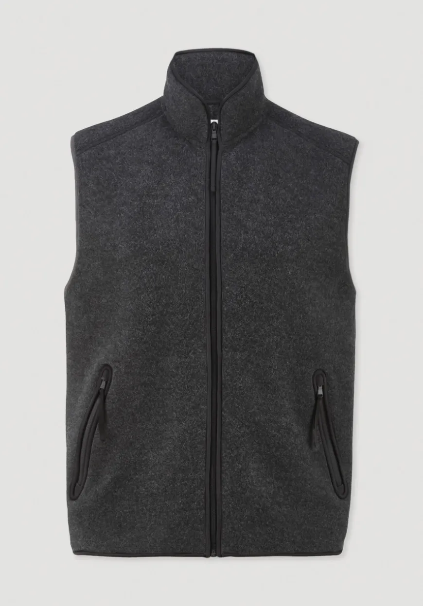 hessnatur Wollfleece Weste Regular aus reiner Bio-Merinowolle von|Herren Jacken & Mäntel|Fleece