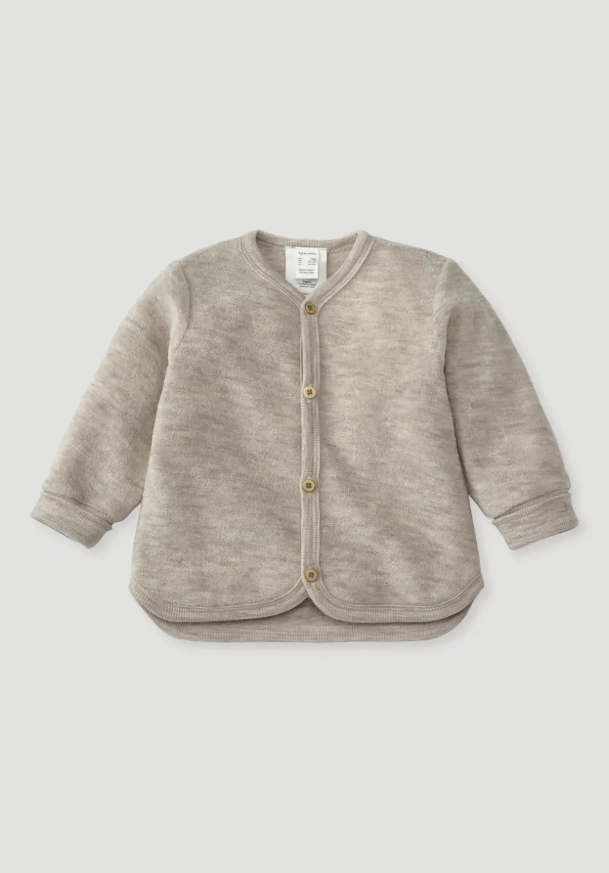 hessnatur Wollfrottee Jacke aus reiner Bio-Merinowolle von| Jacken|Bio-Wollfrottee