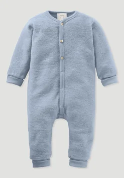 hessnatur Wollfrottee Overall aus reiner Bio-Merinowolle von| Pyjamas & Schlafoveralls|Baby Nachtwäsche