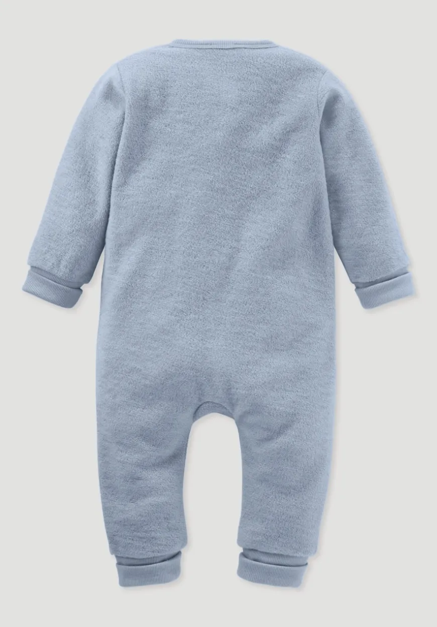 hessnatur Wollfrottee Overall aus reiner Bio-Merinowolle von| Pyjamas & Schlafoveralls|Baby Nachtwäsche