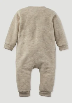 hessnatur Wollfrottee Overall aus reiner Bio-Merinowolle von| Pyjamas & Schlafoveralls|Baby Nachtwäsche