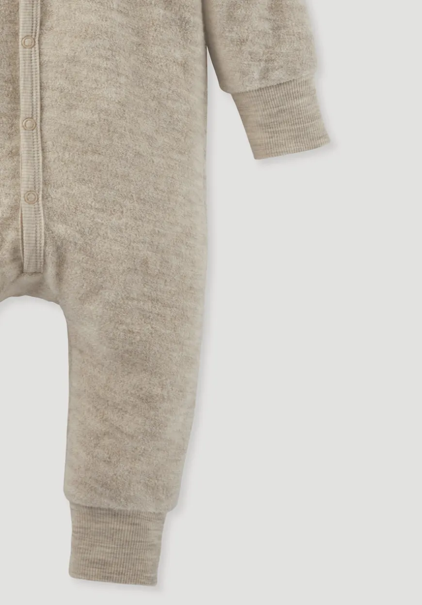 hessnatur Wollfrottee Overall aus reiner Bio-Merinowolle von| Pyjamas & Schlafoveralls|Baby Nachtwäsche