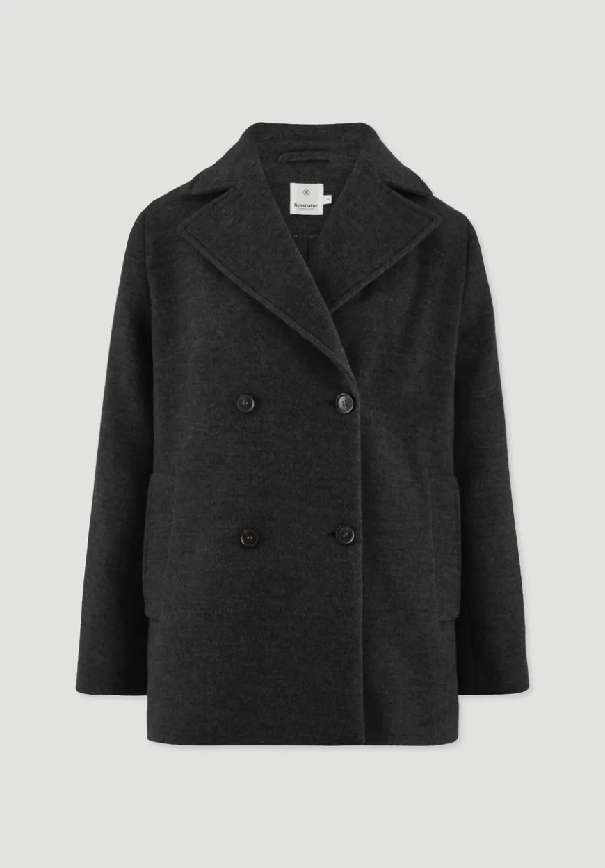 hessnatur Wolljacke Caban Relaxed aus reiner Bio-Schurwolle von|Damen Jacken & Mäntel