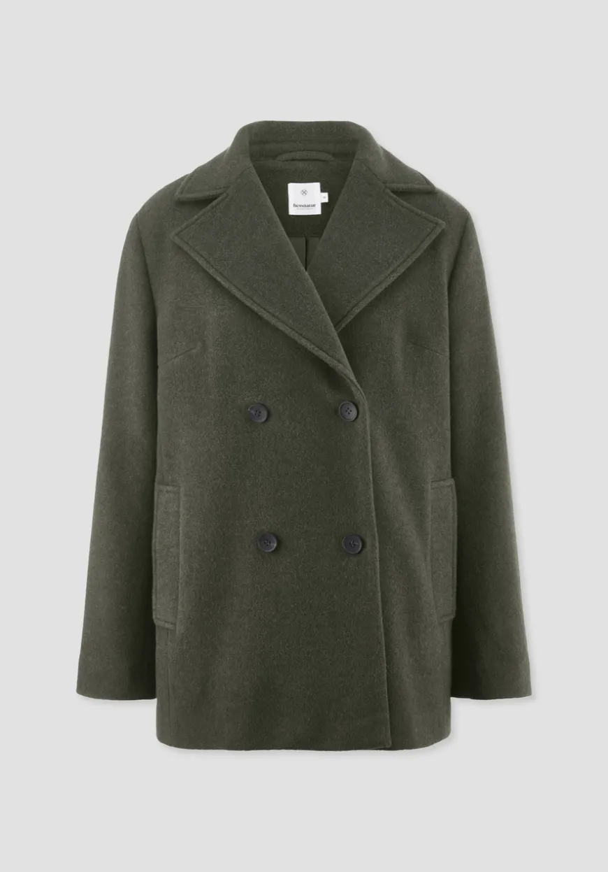 hessnatur Wolljacke Caban Relaxed aus reiner Bio-Schurwolle von|Damen Jacken & Mäntel