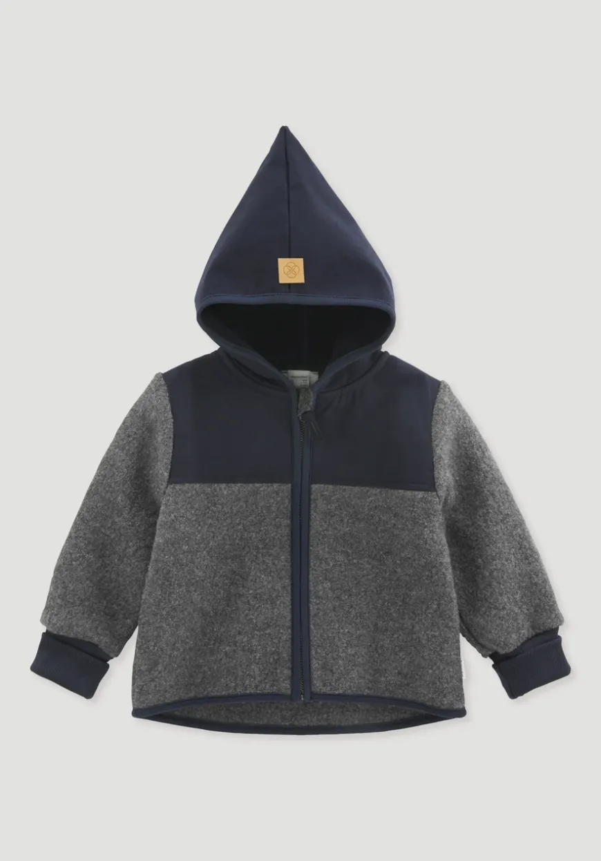 hessnatur Wollwalk Jacke aus Bio-Merinowolle mit Softshell von| Jacken|Bio-Wollwalk
