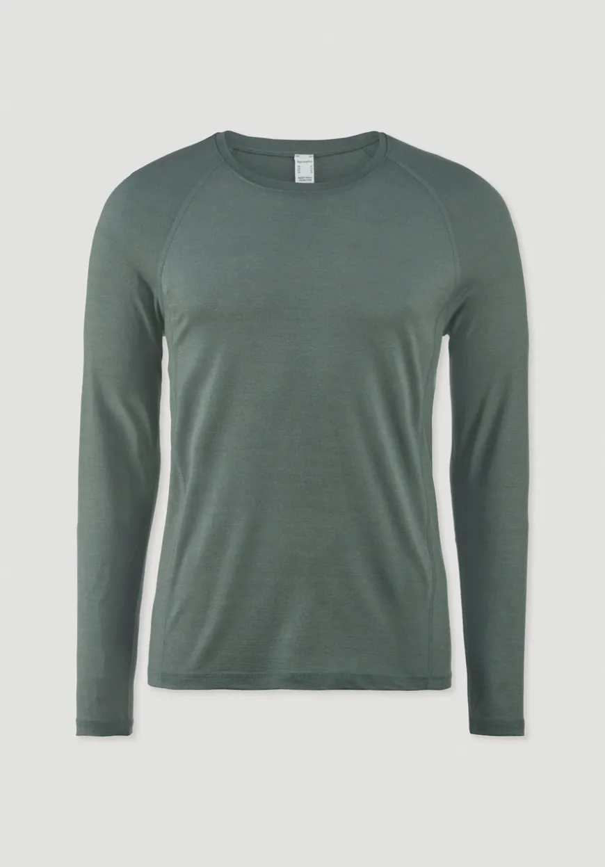 hessnatur Wool-Silk Longsleeve aus Bio-Merinowolle mit Seide von|Herren Oberteile|Unterhemden