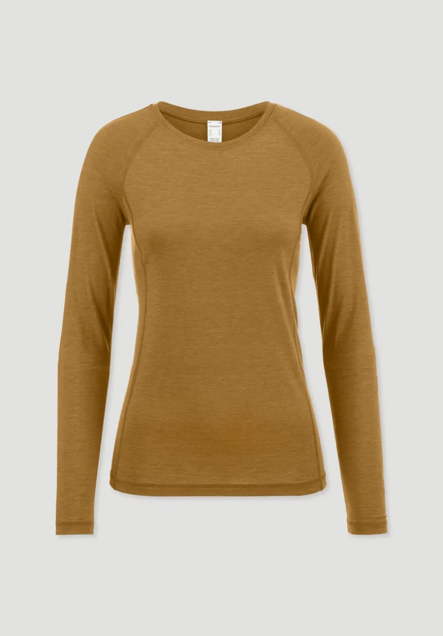 hessnatur Wool-Silk Longsleeve aus Bio-Merinowolle mit Seide von|Damen Unterhemden|Unterhemden